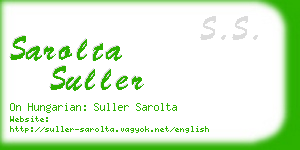 sarolta suller business card